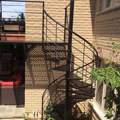 Outdoor galvanized steel stairs